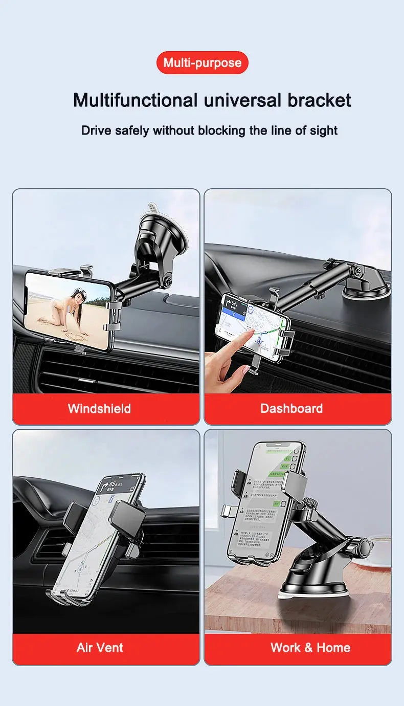 Support de téléphone portable universel à ventouse pour pare-brise de voiture, support de téléphone portable à 360° pour smartphones de 4 à 7 pouces, nouveauté 2025 - Ottocast