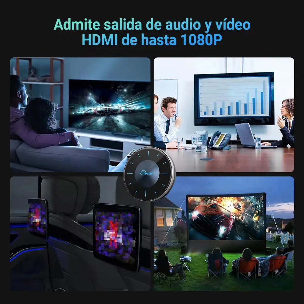 OTTOCAST OttoAiBox P3 CarPlay AI Box sans fil Android Auto TV Box mini HDMI pour Renault Lada Kia Hyundai VW Accessoires de voiture - Ottocast