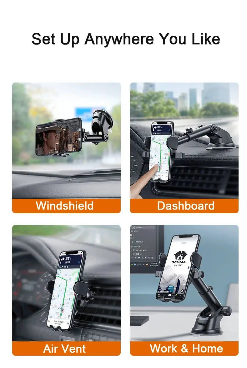 Support de téléphone portable universel à ventouse pour pare-brise de voiture, support de téléphone portable à 360° pour smartphones de 4 à 7 pouces, nouveauté 2025 - Ottocast